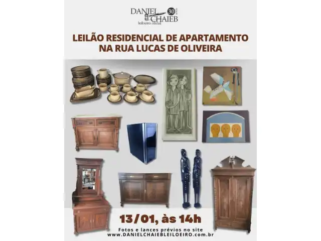LEILÃO RESIDENCIAL DE APARTAMENTO NA RUA LUCAS DE OLIVEIRA