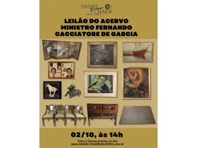 Leilão do acervo Ministro Fernando Cacciatore de Garcia