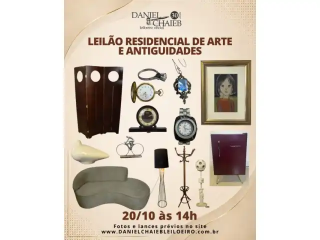 LEILÃO RESIDENCIAL DE ARTE E ANTIGUIDADES