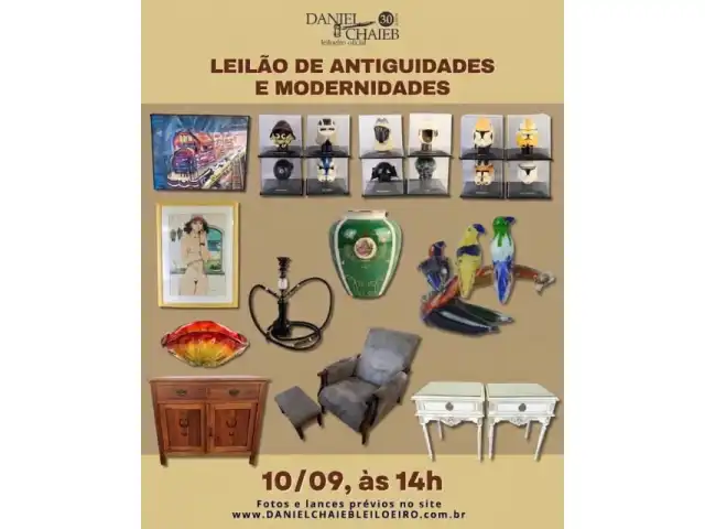 LEILÃO DE ANTIGUIDADES E MODERNIDADES
