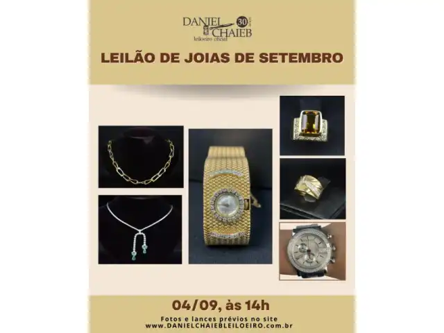 LEILÃO DE JOIAS DE SETEMBRO