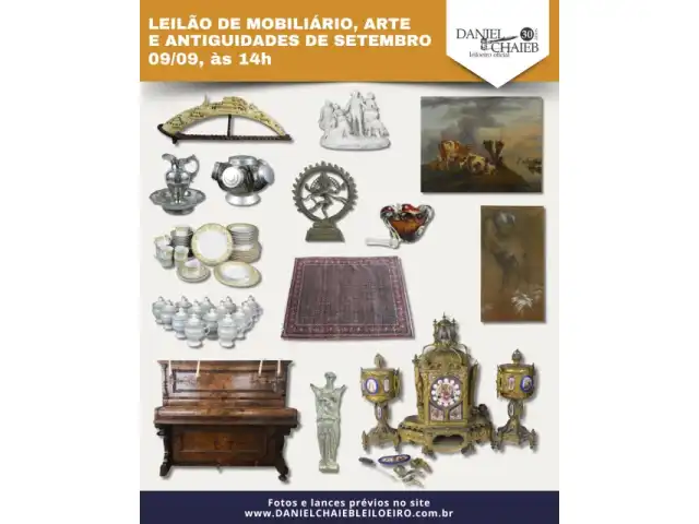 LEILÃO DE MOBILIÁRIO, ARTE E ANTIGUIDADES DE SETEMBRO