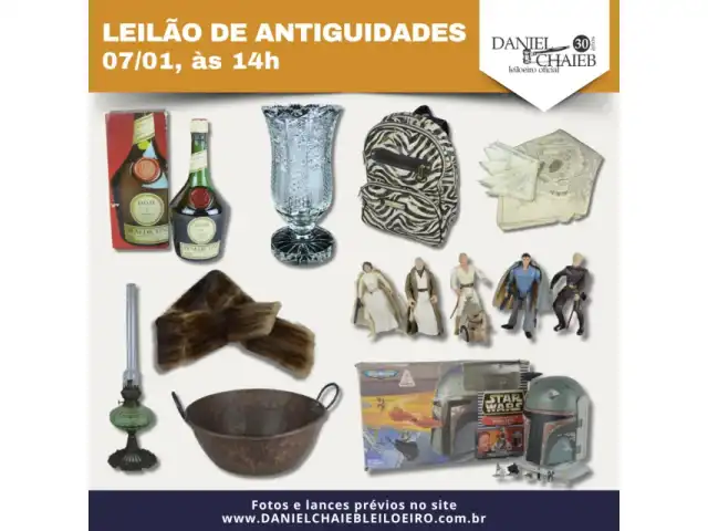 LEILÃO DE ANTIGUIDADES E CURIOSIDADES