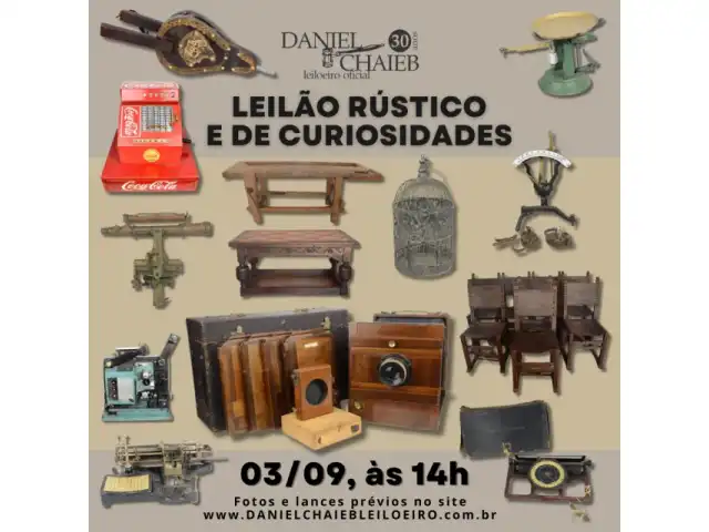 LEILÃO RÚSTICO E DE CURIOSIDADES