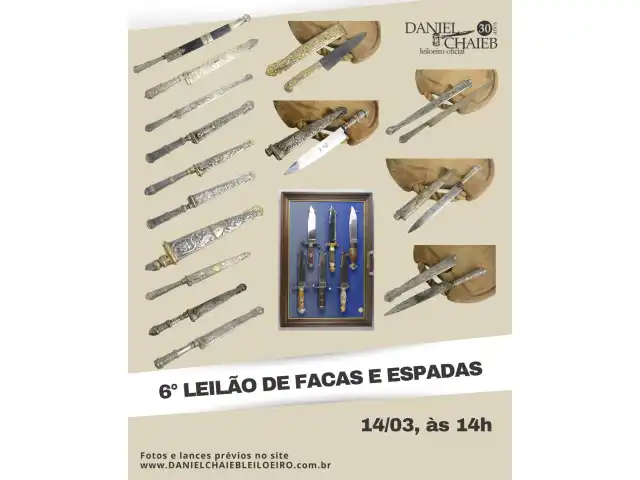 6º Leilão de Facas e Espadas